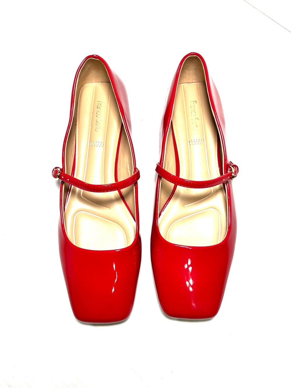 Franco Sarto Red Patent Mary Jane Flats